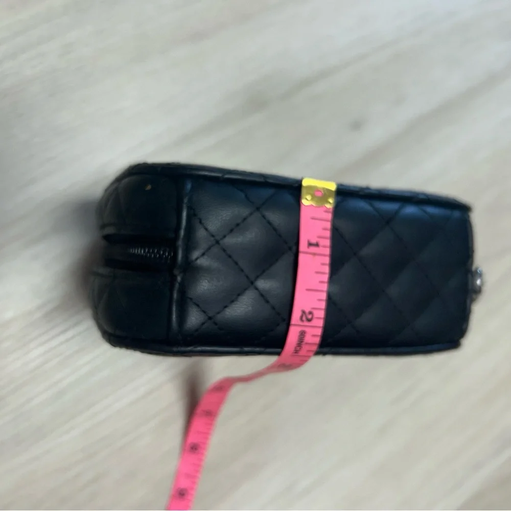 Trish McEvoy Makeup Planner Binder Black Quilted Zip Around